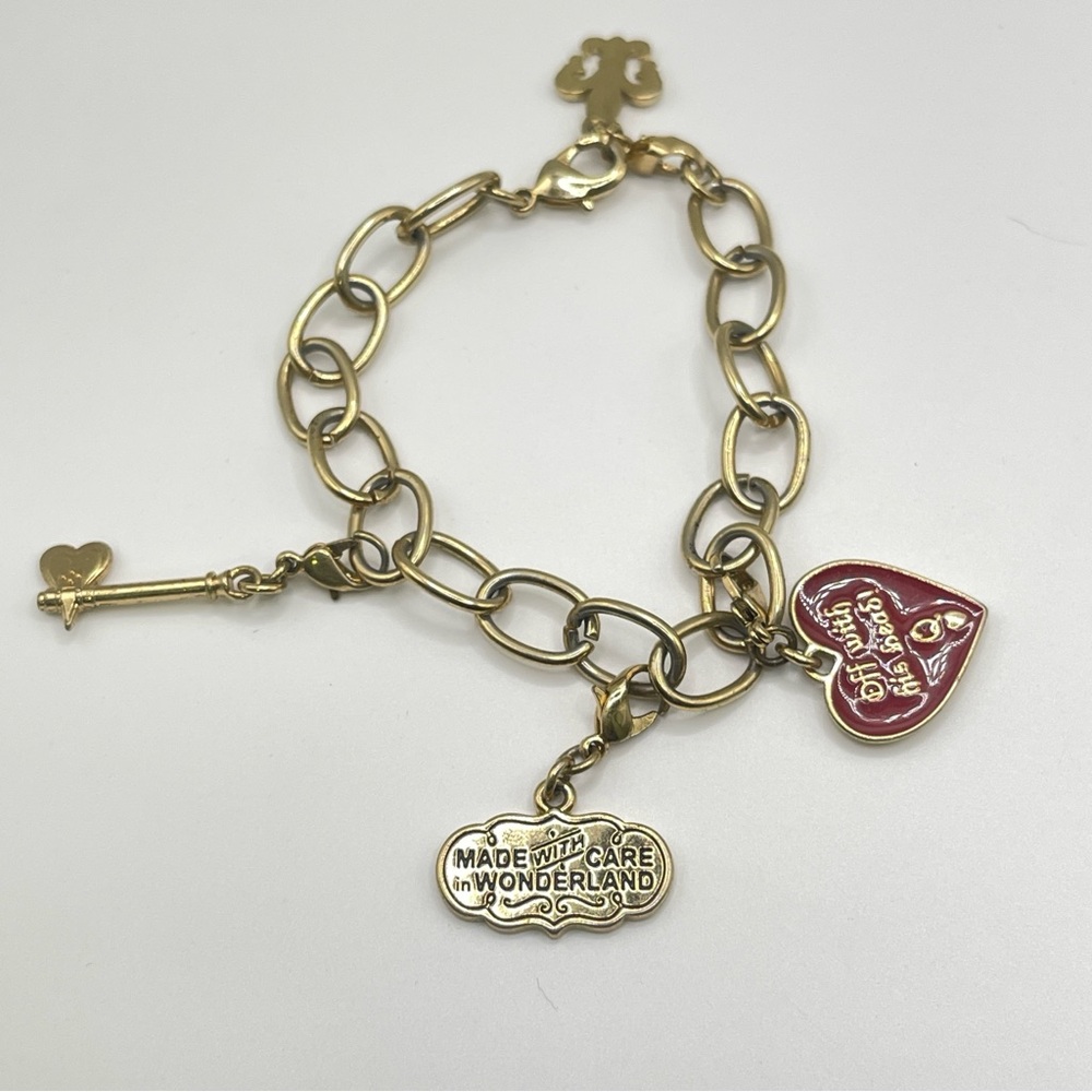 Disney Couture Gold Tone Charm Bracelet